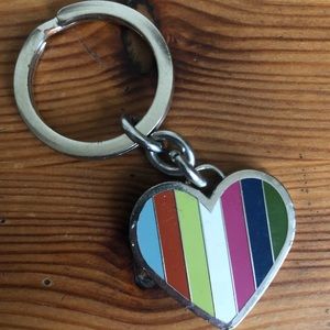 Coach Multi-stripe Key Fob in Silver